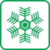 雪の結晶の単色アイコン画像
