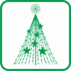 クリスマスのイルミナーションの単色アイコン画像
