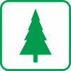 モミの木の単色アイコン画像