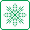クリスマスオーナメントの草模様の単色アイコン画像