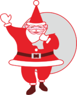 サンタクロース 赤い衣装で身を包んだサンタクロースのイラスト画像