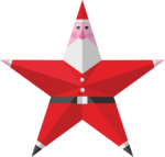星のサンタクロース 星型サンタクロースのイラスト画像