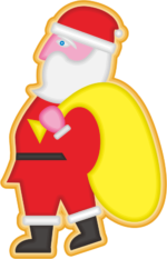 サンタクッキー サンタクロースの姿を模したサンタクッキーのイラスト画像