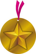 金の星のクリスマスオーナメント