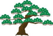 縁起の良い松 正月の縁起物である松のイラスト