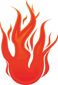 舞い上がる炎 舞い上がる炎のイラスト