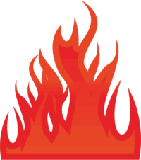 広がる炎 燃え広がっている炎のイラスト