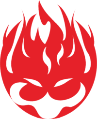 邪悪な炎 邪悪な顔の炎のイラスト