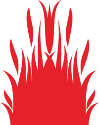 燃え上がる炎 上に向かって燃え上がる炎のイラスト