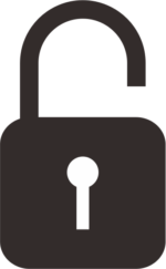 ロック解除 ロックを解除している鍵アイコン