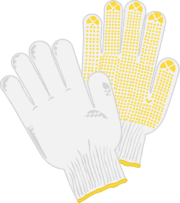 仕事にも生活にも欠かせない軍手のイラスト