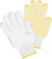 仕事にも生活にも欠かせない軍手のイラスト