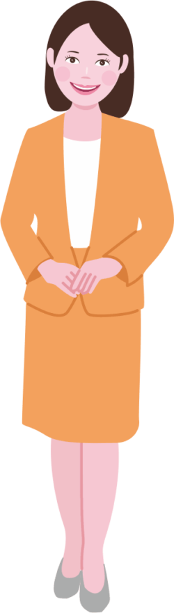 笑顔が可愛い受付嬢のイラスト