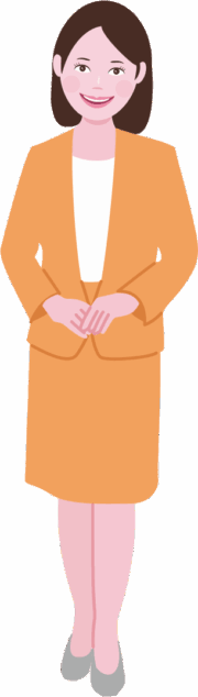 笑顔が可愛い受付嬢のイラスト