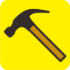 釘抜き付きハンマー 釘抜き付きハンマーのカラーアイコン画像