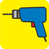 青い電動ドリル 青い電動ドリルのアイコン画像