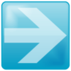 青色の矢印 青色のアクア風矢印アイコン画像