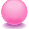 ピンク色のアクアボールのワンポイントイラスト画像