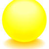 黄色のアクアボールのワンポイントイラスト画像