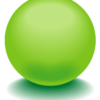 緑色のアクアボールのワンポイントイラスト画像