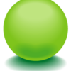 緑色のアクアボールのワンポイントイラスト画像
