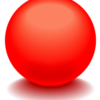 赤色のアクアボールのワンポイントイラスト画像