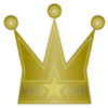 金色の王冠のワンポイントイラスト画像