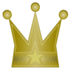 金色の王冠のワンポイントイラスト画像