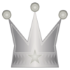 銀色の王冠のワンポイントイラスト画像
