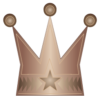 銅色の王冠のワンポイントイラスト画像