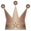 銅色の王冠のワンポイントイラスト画像