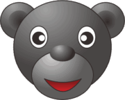 黒いクマ 黒いクマのキャラクターイラスト画像