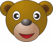 茶色いクマ 茶色いクマのキャラクターイラスト画像