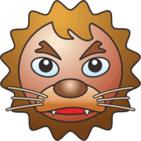 目の大きいライオンのキャラクターイラスト