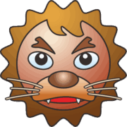 ライオン 目の大きいライオンのキャラクターイラスト