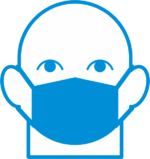 マスク着用推進ピクトグラム正面顔タイプ