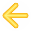 黄色矢印 黄色立体矢印アイコン画像