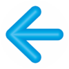 青色矢印 青色立体矢印アイコン画像
