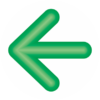 緑色矢印 緑色立体矢印アイコン画像