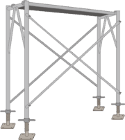 ビティと呼ばれている建設用組立式足場のイラスト