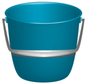 青いバケツのイラスト