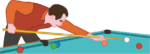ビリヤード ビリヤードをしている男性のイラスト