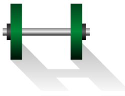 筋力トレーニング用ダンベルのイラスト