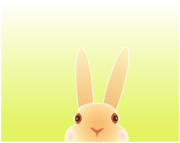 顔出しウサギ 草むらから顔を出しているウサギのイラスト