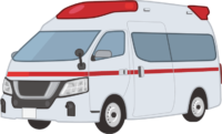 迅速な搬送が要求される救急車のイラスト