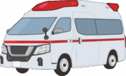 迅速な搬送が要求される救急車のイラスト