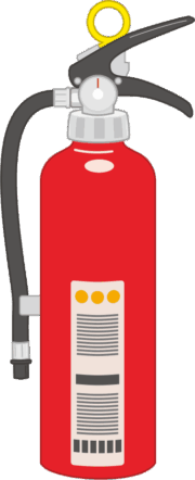 消火器 火災予防に役立つ消火器のイラスト