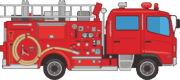 消防車 火災現場や災害現場に駆け付ける消防車のイラスト