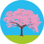 青空に映える桜のイラスト