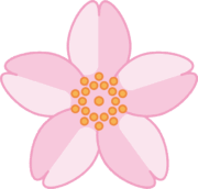 桜の花のカラフルアイコン